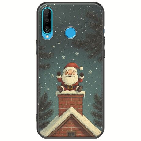 Chimney Santa Huawei P30 Lite Black TPU (Μαύρη Σιλικόνη)