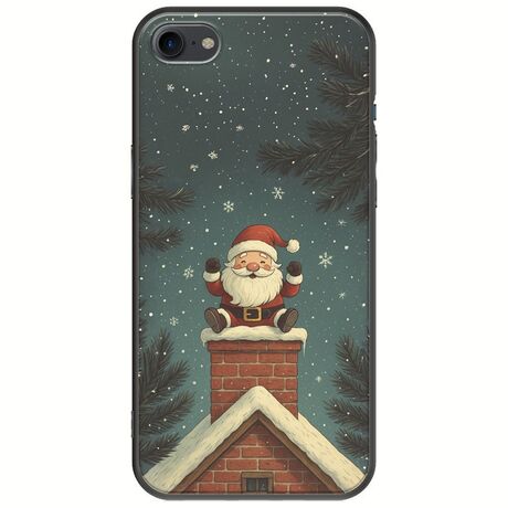 Chimney Santa iPhone SE (2022) 5G Black TPU (Μαύρη Σιλικόνη)