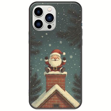 Chimney Santa iPhone 14 Pro Black TPU (Μαύρη Σιλικόνη)