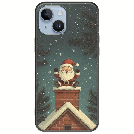 Chimney Santa iPhone 15 Black TPU (Μαύρη Σιλικόνη)
