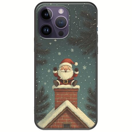 Chimney Santa iPhone 15 Pro Black TPU (Μαύρη Σιλικόνη)