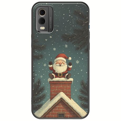 Chimney Santa Nokia C32 Black TPU (Μαύρη Σιλικόνη)