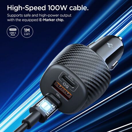 Spigen Essential car charger μαύρος