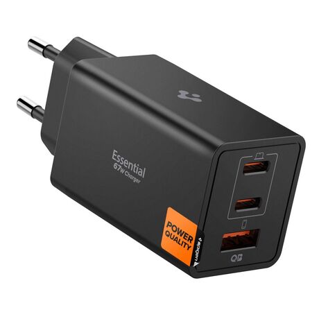 Spigen Essential Charger 67W 3-Port USB-C USB-A
