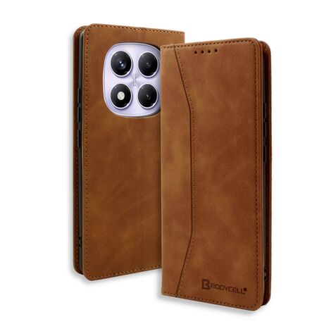 Θήκη Bodycell PU Leather Book Xiaomi 14 Pro 5G Poco X7 καφέ θήκη book Xiaomi 14 Pro 5G Bodycell