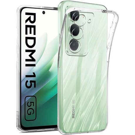 Διάφανη θήκη σιλικόνης TPU 1,5mm για Xiaomi Redmi 15 5G – Frogs.gr