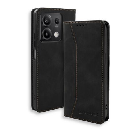 θήκη Xiaomi Redmi Note 13 5G PU leather μαύρη