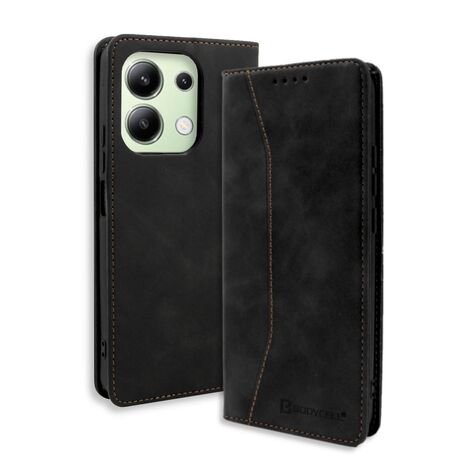 θήκη Xiaomi Redmi Note 13 4G PU leather μαύρη