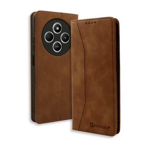 Θήκη Bodycell PU Leather Book Xiaomi Redmi 14C Καφέ