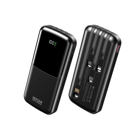 wk wp-65 power bank Black fast charging
