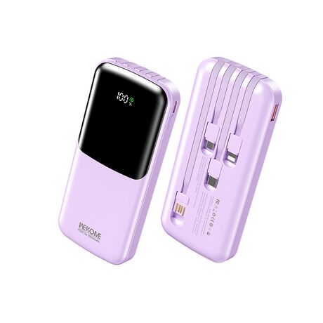 wk wp-65 power bank purple fast charging