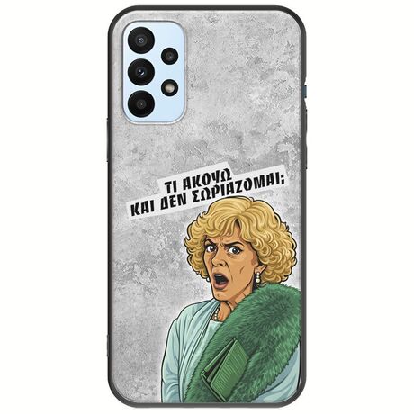 Epic Quotes - Τί Ακούω ? Samsung Galaxy A23 5G Black TPU (Μαύρη Σιλικόνη)
