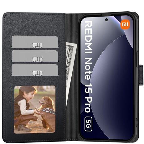 book case Xiaomi Redmi Note 15 Pro+ 5G μαύρη