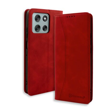 θήκη Motorola G56 5G PU leather κόκκινο book