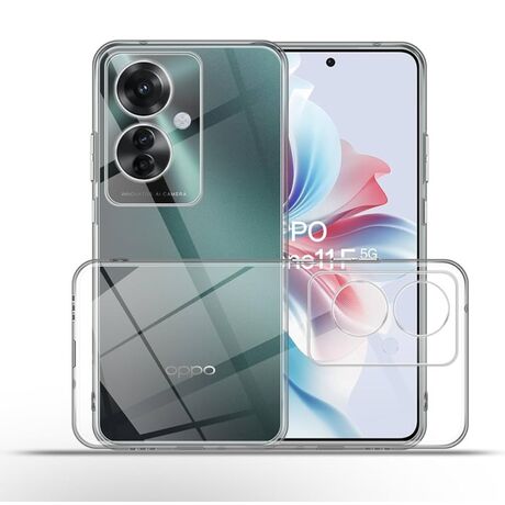 Διάφανη θήκη σιλικόνης TPU 1,5mm για Oppo Reno11 F 5G – Frogs.gr