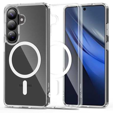 tech protect flexair hybrid magsafe clear white θήκη samsung galaxy s26 5g