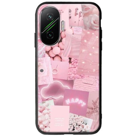 Aesthetic Pink Xiaomi Poco F7 5G Groove TPU (Tempered Glass και TPU)