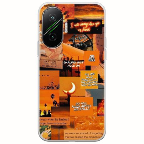 Aesthetic Orange Xiaomi Poco F7 5G Flexible TPU (Διάφανη Σιλικόνη)