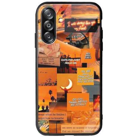 Aesthetic Orange Samsung Galaxy A26 5G  Groove TPU (Tempered Glass και TPU)