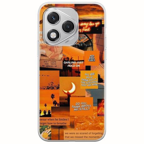 Aesthetic Orange Honor 400 Lite 5G Flexible TPU (Διάφανη Σιλικόνη)