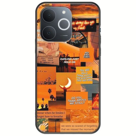 Aesthetic Orange Realme Note 70T Black TPU (Μαύρη Σιλικόνη)