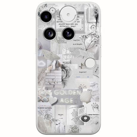 Aesthetic White Nothing Phone (3) 5G Flexible TPU (Διάφανη Σιλικόνη)