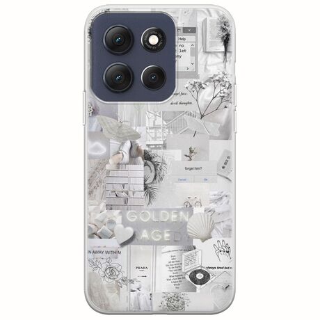 Aesthetic White Motorola Moto G86 5G Flexible TPU (Διάφανη Σιλικόνη)