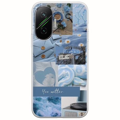 Aesthetic Blue Xiaomi Poco F7 5G Flexible TPU (Διάφανη Σιλικόνη)