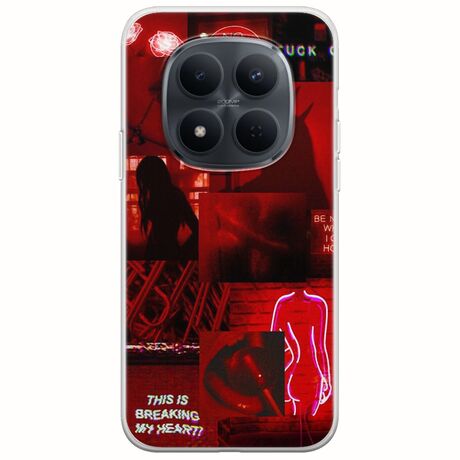 Aesthetic Red Xiaomi Redmi Note 15 Pro 5G Flexible TPU (Διάφανη Σιλικόνη)