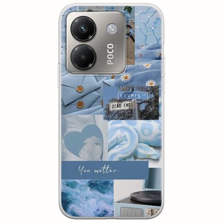 Aesthetic Blue Xiaomi Poco M7 Pro 5G Flexible TPU (Διάφανη Σιλικόνη)