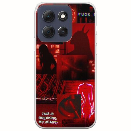 Aesthetic Red Motorola Moto G86 5G Flexible TPU (Διάφανη Σιλικόνη)