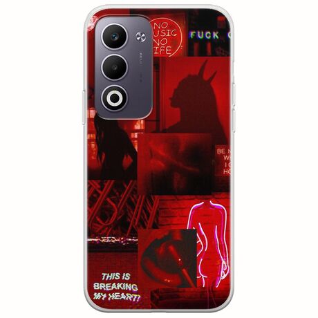 Aesthetic Red Oppo A5 4G/5G Flexible TPU (Διάφανη Σιλικόνη)