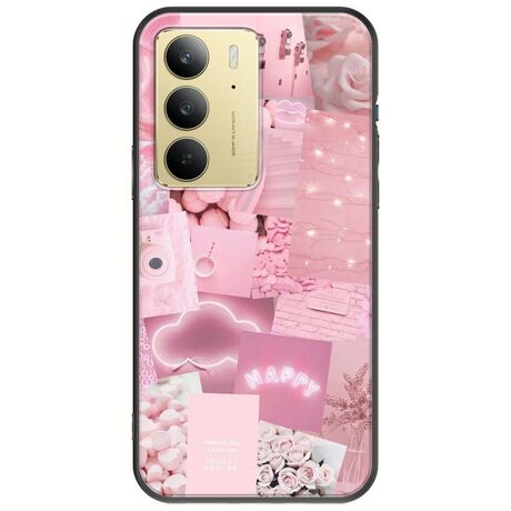 Aesthetic Pink Realme C71 4G Black TPU (Μαύρη Σιλικόνη)