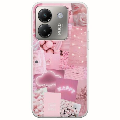 Aesthetic Pink Xiaomi Poco M7 Pro 5G Flexible TPU (Διάφανη Σιλικόνη)