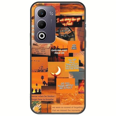 Aesthetic Orange Oppo A5 4G/5G Black TPU (Μαύρη Σιλικόνη)
