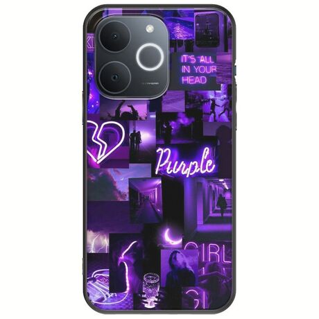 Aesthetic Purple Realme Note 70T Black TPU (Μαύρη Σιλικόνη)