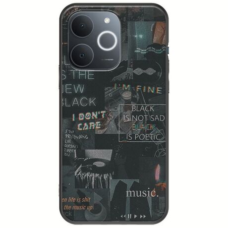 Aesthetic Black Realme Note 70T Black TPU (Μαύρη Σιλικόνη)