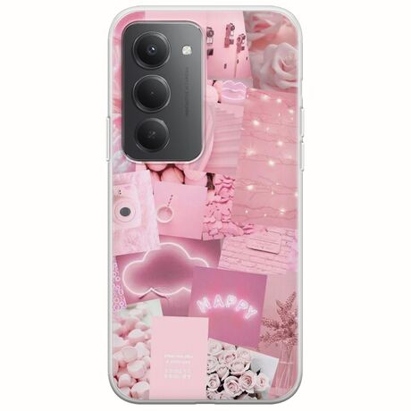 Aesthetic Pink Xiaomi Redmi 15 5G Flexible TPU (Διάφανη Σιλικόνη)