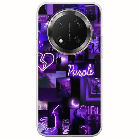 Aesthetic Purple Honor Magic 7 Lite 5G Flexible TPU (Διάφανη Σιλικόνη)