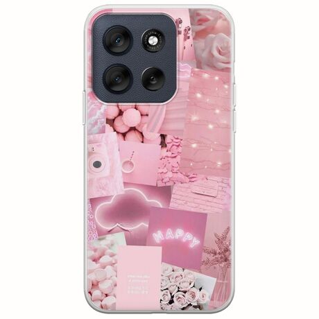 Aesthetic Pink Motorola Moto G56 5G Flexible TPU (Διάφανη Σιλικόνη)