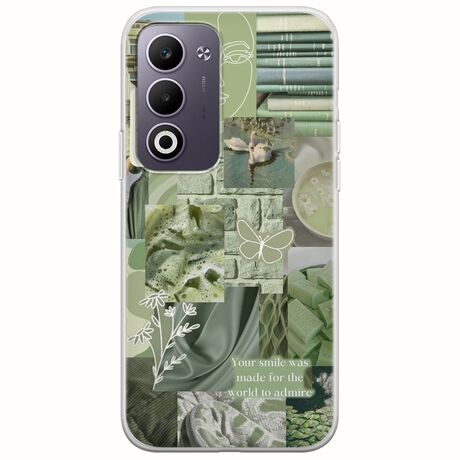 Aesthetic Green Oppo A5 4G/5G Flexible TPU (Διάφανη Σιλικόνη)