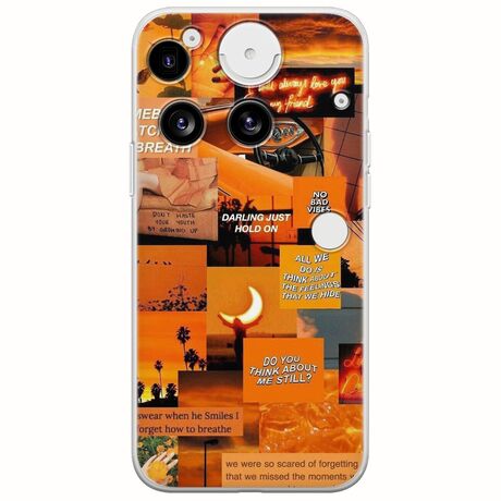 Aesthetic Orange Nothing Phone (3) 5G Flexible TPU (Διάφανη Σιλικόνη)