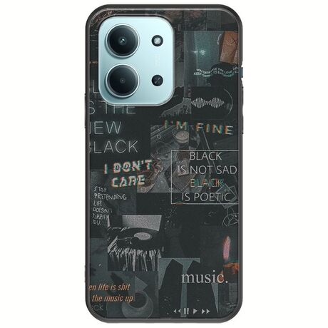 Aesthetic Black Xiaomi Redmi 15C Black TPU (Μαύρη Σιλικόνη)