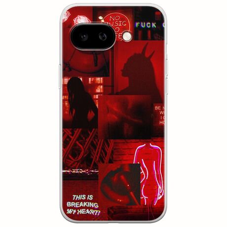 Aesthetic Red Google Pixel 9a 5G Flexible TPU (Διάφανη Σιλικόνη)