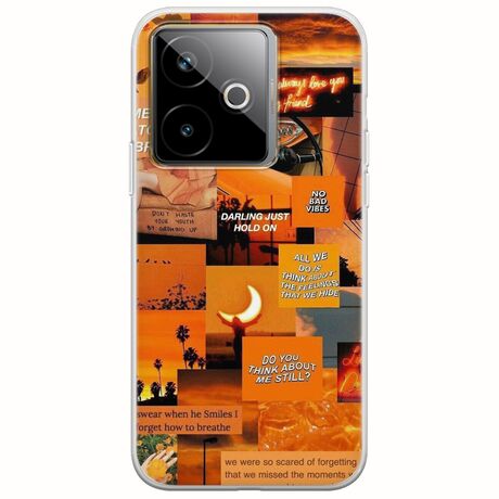 Aesthetic Orange Realme GT 7T 5G Flexible TPU (Διάφανη Σιλικόνη)