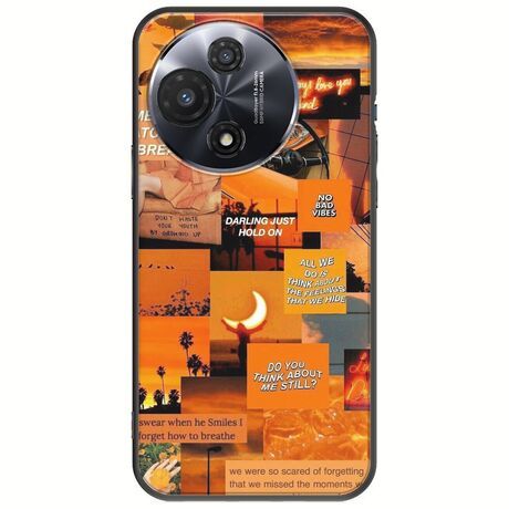 Aesthetic Orange TCL 60R 5G Black TPU (Μαύρη Σιλικόνη)