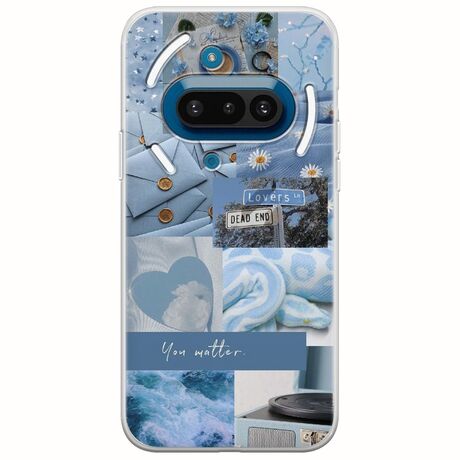 Aesthetic Blue Nothing Phone (3a) 5G Flexible TPU (Διάφανη Σιλικόνη)