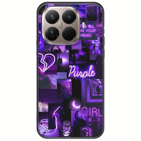 Aesthetic Purple Xiaomi 15T Pro 5G Black TPU (Μαύρη Σιλικόνη)