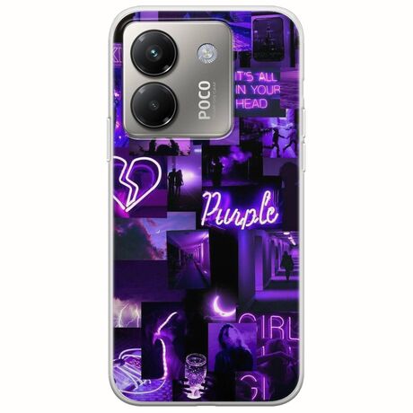 Aesthetic Purple Xiaomi Poco M7 Pro 5G Flexible TPU (Διάφανη Σιλικόνη)