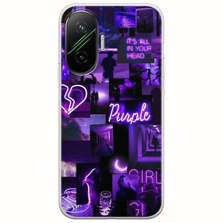 Aesthetic Purple Xiaomi Poco F7 5G Flexible TPU (Διάφανη Σιλικόνη)